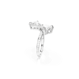 Swarovski Mesmera Attract open Ring Heart cut Pavé Heart White Silver-tone finish Size 60