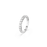 Swarovski Matrix Vittore Ring Round cut White Silver-tone finish
