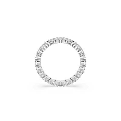 Swarovski Matrix Vittore Ring Round cut White Silver-tone finish Size 55