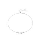 Swarovski Constella necklace, Crystal pearl, Round cuts, White, Rhodium plated
