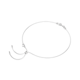 Swarovski Constella necklace, Crystal pearl, Round cuts, White, Rhodium plated