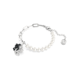Swarovski Swan Bracelet Crystal Pearl Swan Black Rhodium Plated
