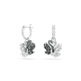 Swarovski Swan Drop Earrings Swan Black Rhodium plated