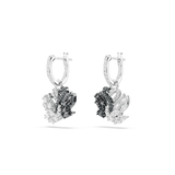 Swarovski Swan Drop Earrings Swan Black Rhodium plated