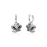 Swarovski Swan Drop Earrings Swan Black Rhodium plated