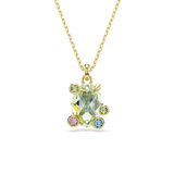 Swarovski Gema pendant Mixed cuts Multicolored Gold-tone plated