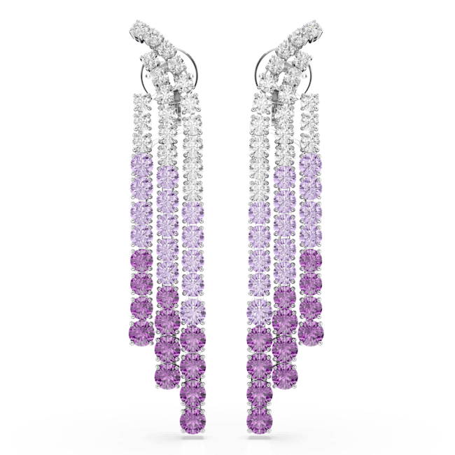 Swarovski Matrix Clip Earrings Color gradient Round cuts Purple Rhodium plated | Accessories | Earrings | Fashion Jewellery | Spring Festival | Women | Women Earrings | Womens Swarovski Matrix Clip Earrings Color gradient Round cuts Purple Rhodium plated | Accessories | Earrings | Fashion Jewellery | Spring Festival | Women | Women Earrings | Womens