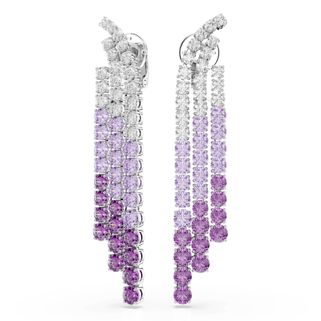 Swarovski Matrix Clip Earrings Color gradient Round cuts Purple Rhodium plated | Accessories | Earrings | Fashion Jewellery | Spring Festival | Women | Women Earrings | Womens Swarovski Matrix Clip Earrings Color gradient Round cuts Purple Rhodium plated | Accessories | Earrings | Fashion Jewellery | Spring Festival | Women | Women Earrings | Womens