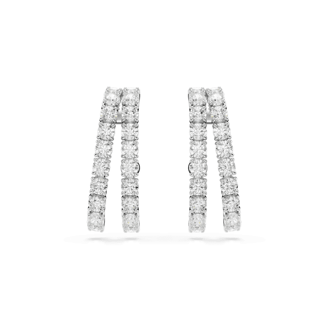 Swarovski Matrix Ear Cuffs Round cut White Rhodium plated | Accessories | departure-to-desk | Earrings | Fashion Jewellery | Women | Women Earrings | Womens Swarovski Matrix Ear Cuffs Round cut White Rhodium plated | Accessories | departure-to-desk | Earrings | Fashion Jewellery | Women | Women Earrings | Womens
