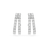 Swarovski Matrix Ear Cuffs Round cut White Rhodium plated