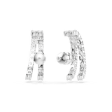 Swarovski Matrix Ear Cuffs Round cut White Rhodium plated