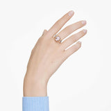 Swarovski Chroma Ring, Cushion cut, Multicolored, 18K gold finish