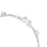 Swarovski Constella bracelet, Crystal pearl, Round cuts, White, Rhodium plated