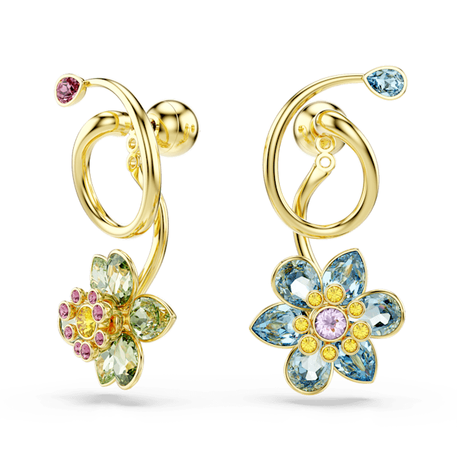 Swarovski Idyllia Drop Earrings Asymmetrical design Mixed cuts Flower Multicolored Gold-tone plated | Accessories | Earrings | Fashion Jewellery | Women | Women Earrings | Womens Swarovski Idyllia Drop Earrings Asymmetrical design Mixed cuts Flower Multicolored Gold-tone plated | Accessories | Earrings | Fashion Jewellery | Women | Women Earrings | Womens