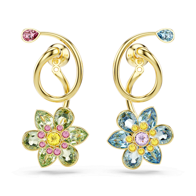 Swarovski Idyllia Drop Earrings Asymmetrical design Mixed cuts Flower Multicolored Gold-tone plated | Accessories | Earrings | Fashion Jewellery | Women | Women Earrings | Womens Swarovski Idyllia Drop Earrings Asymmetrical design Mixed cuts Flower Multicolored Gold-tone plated | Accessories | Earrings | Fashion Jewellery | Women | Women Earrings | Womens