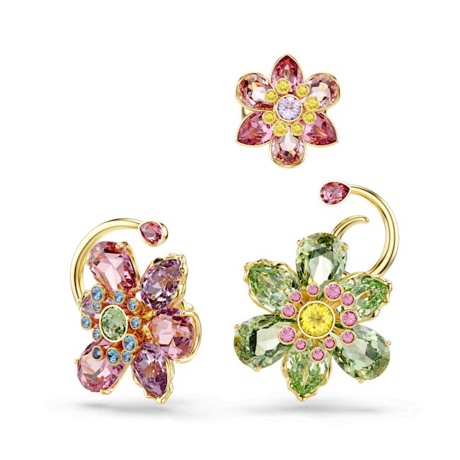 Swarovski Idyllia Ear Cuff Set (3) Asymmetrical design Mixed cuts Flower Multicolored Gold-tone plated | Accessories | Earrings | Fashion Jewellery | Spring Festival | Women | Women Earrings | Womens Swarovski Idyllia Ear Cuff Set (3) Asymmetrical design Mixed cuts Flower Multicolored Gold-tone plated | Accessories | Earrings | Fashion Jewellery | Spring Festival | Women | Women Earrings | Womens