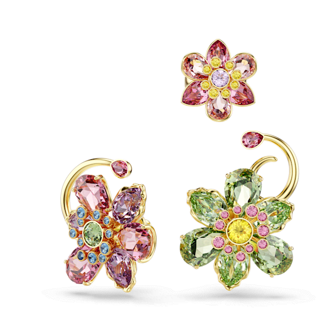 Swarovski Idyllia Ear Cuff Set (3) Asymmetrical design Mixed cuts Flower Multicolored Gold-tone plated | Accessories | Earrings | Fashion Jewellery | Spring Festival | Women | Women Earrings | Womens Swarovski Idyllia Ear Cuff Set (3) Asymmetrical design Mixed cuts Flower Multicolored Gold-tone plated | Accessories | Earrings | Fashion Jewellery | Spring Festival | Women | Women Earrings | Womens