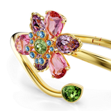 Swarovski Idyllia Bangle Mixed Cuts Flower Multicolored Gold-Tone Plated