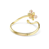 Swarovski Idyllia Bangle Mixed Cuts Flower Multicolored Gold-Tone Plated