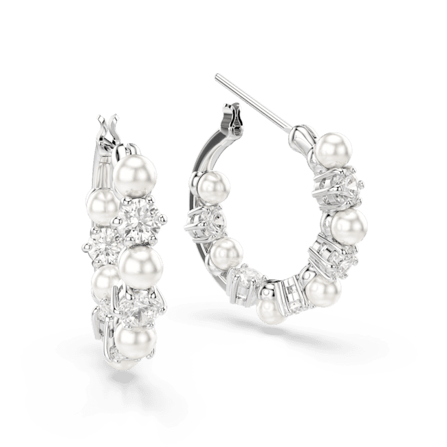 Swarovski Matrix Drop Earrings Crystal pearl Round cut White Rhodium plated | Accessories | departure-to-desk | Earrings | Fashion Jewellery | Women | Women Earrings | Womens Swarovski Matrix Drop Earrings Crystal pearl Round cut White Rhodium plated | Accessories | departure-to-desk | Earrings | Fashion Jewellery | Women | Women Earrings | Womens