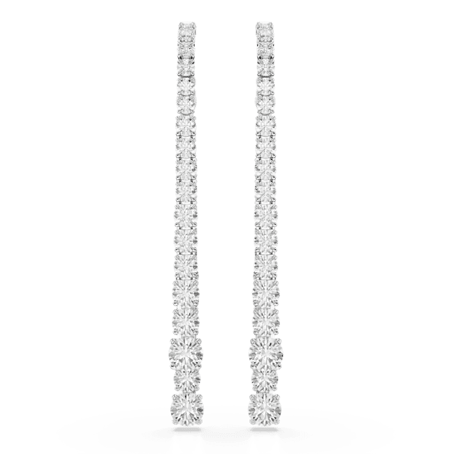 Swarovski Matrix Drop Earrings Gradient of round cuts White Rhodium plated | Accessories | Earrings | Fashion Jewellery | Women | Women Earrings | Womens Swarovski Matrix Drop Earrings Gradient of round cuts White Rhodium plated | Accessories | Earrings | Fashion Jewellery | Women | Women Earrings | Womens