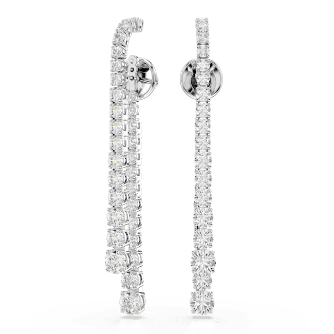 Swarovski Matrix Drop Earrings Gradient of round cuts White Rhodium plated | Accessories | Earrings | Fashion Jewellery | Women | Women Earrings | Womens Swarovski Matrix Drop Earrings Gradient of round cuts White Rhodium plated | Accessories | Earrings | Fashion Jewellery | Women | Women Earrings | Womens