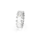 Swarovski Matrix Vittore Ring Baguette cut White Rhodium plated Size 58