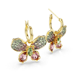 Swarovski Idyllia Drop Earrings Mixed cuts Pavé Butterfly Multicolored Gold-tone plated