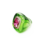 Swarovski Dulcis cocktail Ring Cushion cut Pavé Multicolored Size 55