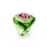 Swarovski Dulcis cocktail Ring Cushion cut Pavé Multicolored Size 55