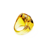 Swarovski Dulcis cocktail Ring Cushion cut Pavé Yellow