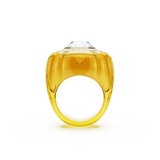 Swarovski Dulcis cocktail Ring Cushion cut Pavé Yellow