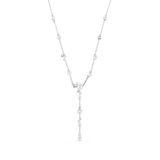 Swarovski Constella Y Necklace Crystal pearl Round cuts White Rhodium plated