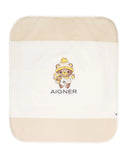 Aigner Kids New Born Girl's White Blanket