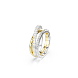 Swarovski Hyperbola ring, Mixed cuts, White, Mixed metal finish