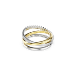 Swarovski Hyperbola ring, Mixed cuts, White, Mixed metal finish