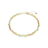 Swarovski Gema Tennis Necklace Mixed cuts Multicolored Gold-tone plated
