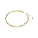 Swarovski Gema Tennis Necklace Mixed cuts Multicolored Gold-tone plated