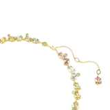 Swarovski Gema Tennis Necklace Mixed cuts Multicolored Gold-tone plated