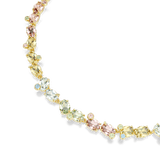 Swarovski Gema Tennis Necklace Mixed cuts Multicolored Gold-tone plated