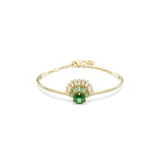 Swarovski Idyllia Bangle Mixed Cuts Shell Green Gold-Tone Plated