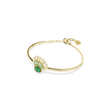 Swarovski Idyllia Bangle Mixed Cuts Shell Green Gold-Tone Plated