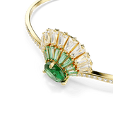 Swarovski Idyllia Bangle Mixed Cuts Shell Green Gold-Tone Plated