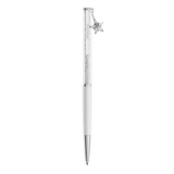 Swarovski Crystalline Ballpoint Pen White White Lacquered Chrome Plated