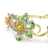 Swarovski Idyllia bracelet, Mixed cuts, Flower, Multicolored, Gold-tone plated