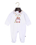 Aigner Kids New Born Girl's White Set of Sleepsuit & Hat & Bib
