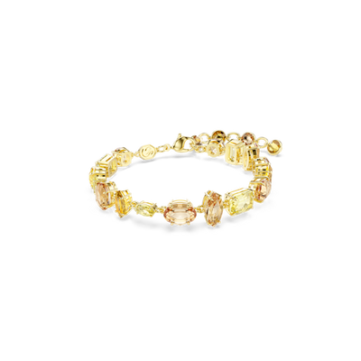 Swarovski Gema Bracelet Mixed Cuts Yellow Gold-Tone Plated