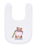 Aigner Kids New Born Girl's White Set of Sleepsuit & Hat & Bib