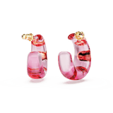 Swarovski Dulcis Hoop Earrings Mixed cuts Multicolored Gold-tone plated