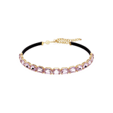 Swarovski Millenia Tennis Choker Octagon Cut Purple Gold-Tone Plated